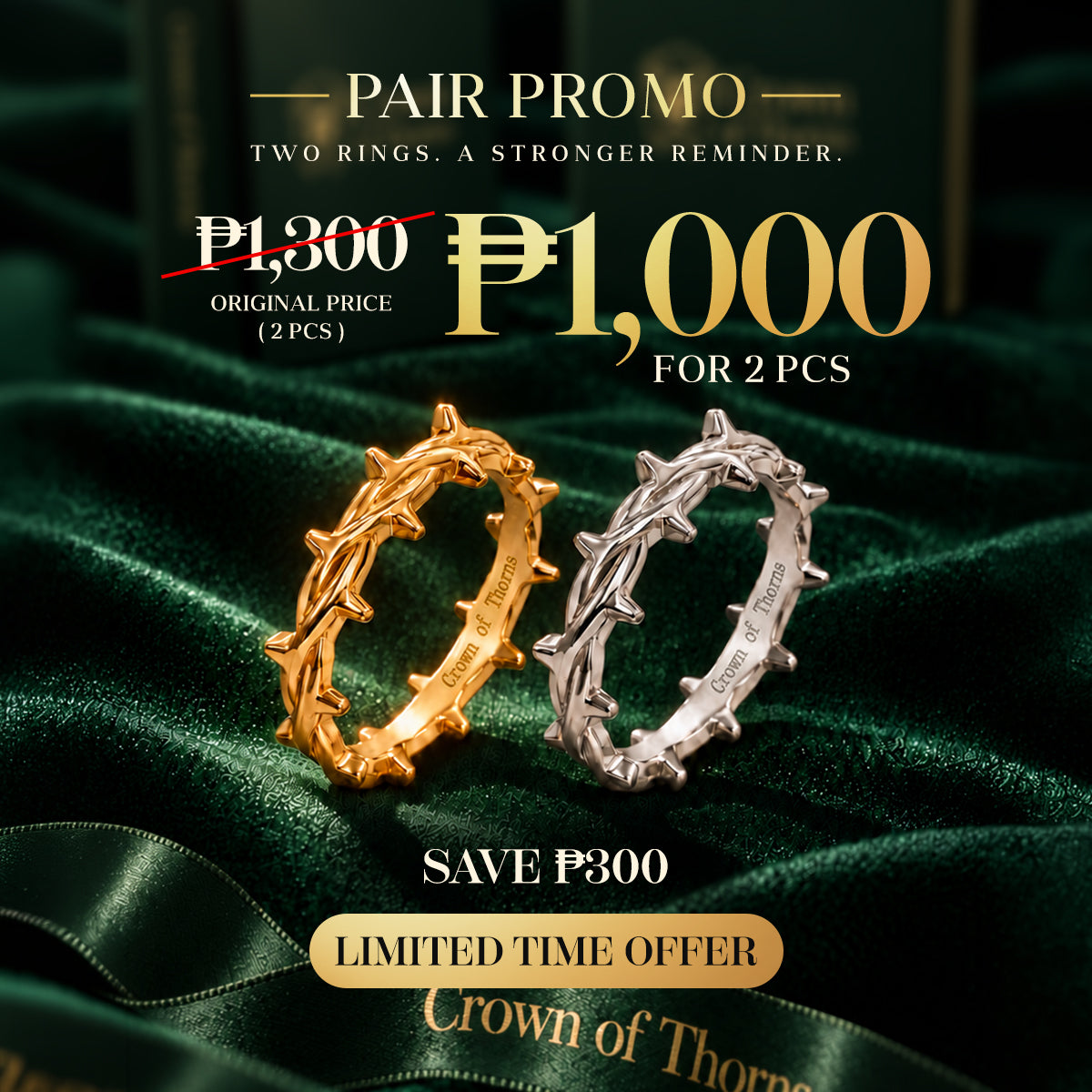 Crown of Thorns Rings [PAIR BUNDLE PROMO]