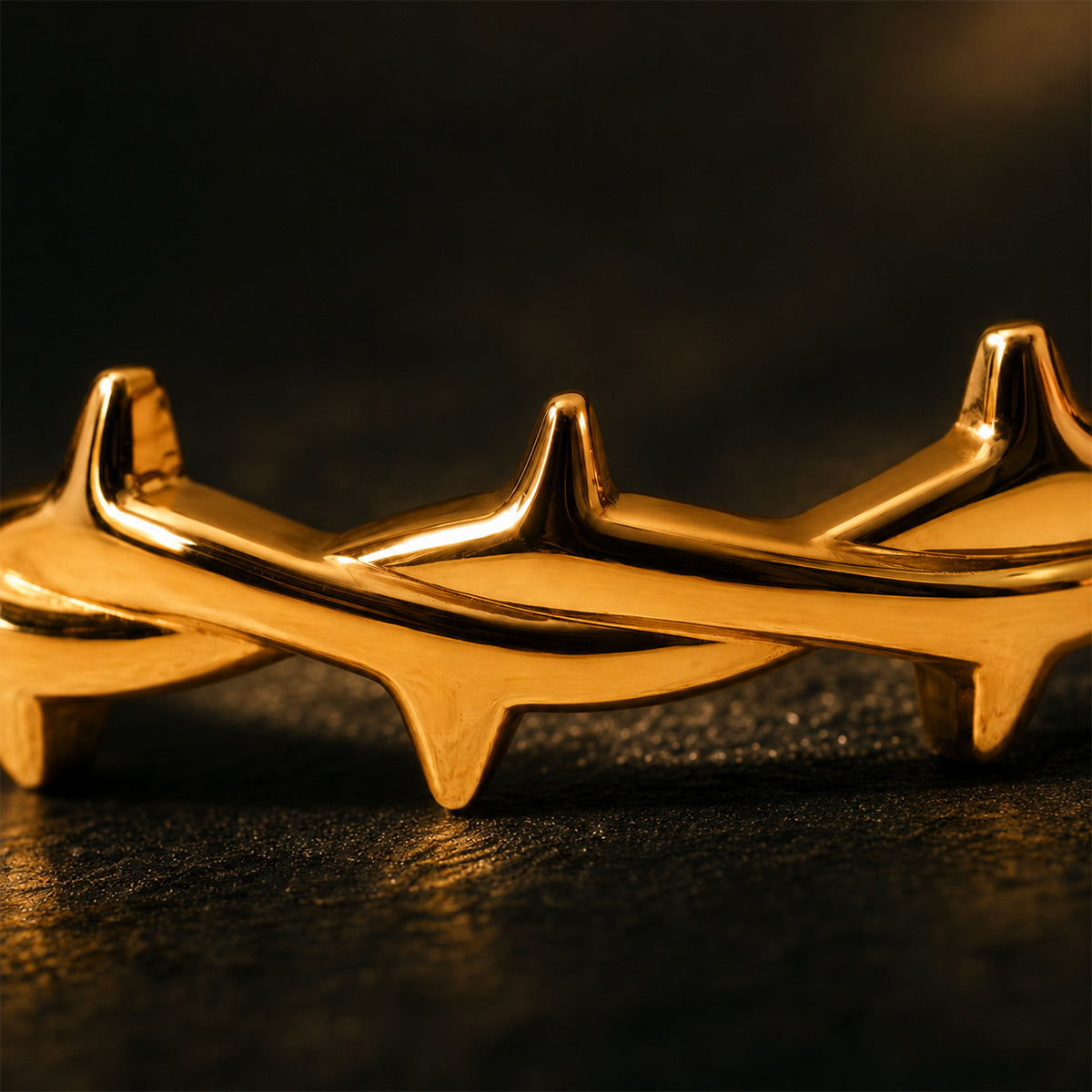 Gold Crown of Thorns Ring (Adjustable size)